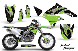 Dirt Bike Graphics Kit Decal Sticker Wrap For Kawasaki KLX450 2008-2012 TRIBAL GREEN BLACK-atv motorcycle utv parts accessories gear helmets jackets gloves pantsAll Terrain Depot
