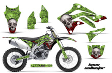 Load image into Gallery viewer, Dirt Bike Decal Graphic Kit Sticker Wrap For Kawasaki KXF450 2012-2015 BONES GREEN-atv motorcycle utv parts accessories gear helmets jackets gloves pantsAll Terrain Depot