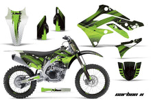 Load image into Gallery viewer, Graphics Kit Dedcal Sticker Wrap + # Plates For Kawasaki KXF450 2012-2015 CARBONX GREEN-atv motorcycle utv parts accessories gear helmets jackets gloves pantsAll Terrain Depot