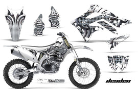 Dirt Bike Decal Graphic Kit Sticker Wrap For Kawasaki KXF450 2012-2015 DEADEN WHITE-atv motorcycle utv parts accessories gear helmets jackets gloves pantsAll Terrain Depot