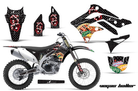 Dirt Bike Decal Graphic Kit Sticker Wrap For Kawasaki KXF450 2012-2015 VEGAS BLACK-atv motorcycle utv parts accessories gear helmets jackets gloves pantsAll Terrain Depot