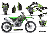 Dirt Bike Decal Graphic Kit Sticker Wrap For Kawasaki KXF450 2012-2015 TOXIC GREEN BLACK