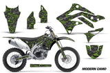 Dirt Bike Decal Graphic Kit Sticker Wrap For Kawasaki KXF450 2012-2015 MODERN CAMO GREEN
