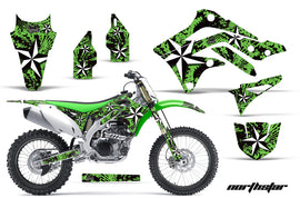 Dirt Bike Decal Graphic Kit Sticker Wrap For Kawasaki KXF450 2012-2015 NORTHSTAR GREEN-atv motorcycle utv parts accessories gear helmets jackets gloves pantsAll Terrain Depot