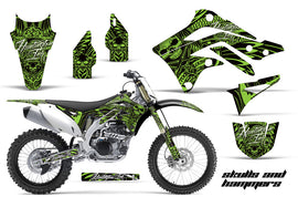 Dirt Bike Decal Graphic Kit Sticker Wrap For Kawasaki KXF450 2012-2015 HISH GREEN-atv motorcycle utv parts accessories gear helmets jackets gloves pantsAll Terrain Depot