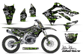 Graphics Kit Dedcal Sticker Wrap + # Plates For Kawasaki KXF450 2012-2015 SSSH GREEN BLACK-atv motorcycle utv parts accessories gear helmets jackets gloves pantsAll Terrain Depot