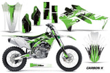 Dirt Bike Decal Graphic Kit Sticker Wrap For Kawasaki KXF450 2016-2018 CARBONX GREEN