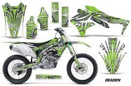 Dirt Bike Decal Graphic Kit Sticker Wrap For Kawasaki KXF450 2016-2018 DEADEN GREEN-atv motorcycle utv parts accessories gear helmets jackets gloves pantsAll Terrain Depot