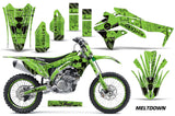 Graphics Kit Decal Sticker Wrap + # Plates For Kawasaki KXF450 2016-2018 MELTDOWN BLACK GREEN