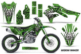 Graphics Kit Decal Sticker Wrap + # Plates For Kawasaki KXF450 2016-2018 WIDOW BLACK GREEN
