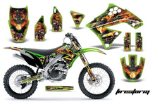 Load image into Gallery viewer, Dirt Bike Graphics Kit Decal Sticker Wrap For Kawasaki KX250F 2009-2012 FIRESTORM GREEN-atv motorcycle utv parts accessories gear helmets jackets gloves pantsAll Terrain Depot