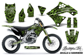 Dirt Bike Graphics Kit Decal Sticker Wrap For Kawasaki KX250F 2009-2012 HISH GREEN-atv motorcycle utv parts accessories gear helmets jackets gloves pantsAll Terrain Depot