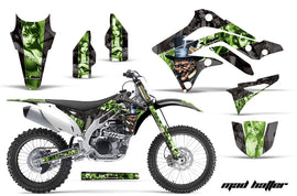 Dirt Bike Graphics Kit Decal Sticker Wrap For Kawasaki KX250F 2009-2012 HATTER GREEN BLACK-atv motorcycle utv parts accessories gear helmets jackets gloves pantsAll Terrain Depot