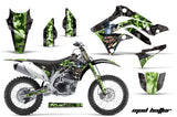 Dirt Bike Graphics Kit Decal Sticker Wrap For Kawasaki KX250F 2009-2012 HATTER GREEN BLACK