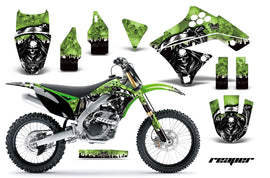Dirt Bike Graphics Kit Decal Sticker Wrap For Kawasaki KX250F 2009-2012 REAPER GREEN-atv motorcycle utv parts accessories gear helmets jackets gloves pantsAll Terrain Depot