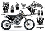 Dirt Bike Graphics Kit Decal Sticker Wrap For Kawasaki KX250F 2009-2012 REAPER SILVER