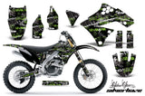 Dirt Bike Graphics Kit Decal Sticker Wrap For Kawasaki KX250F 2009-2012 SSSH GREEN BLACK
