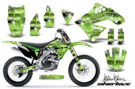 Dirt Bike Graphics Kit Decal Sticker Wrap For Kawasaki KX250F 2009-2012 SSSH BLACK GREEN-atv motorcycle utv parts accessories gear helmets jackets gloves pantsAll Terrain Depot