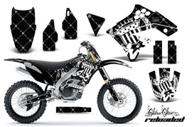 Dirt Bike Graphics Kit Decal Sticker Wrap For Kawasaki KX250F 2009-2012 RELOADED BLACK WHITE-atv motorcycle utv parts accessories gear helmets jackets gloves pantsAll Terrain Depot