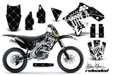 Dirt Bike Graphics Kit Decal Sticker Wrap For Kawasaki KX250F 2009-2012 RELOADED BLACK WHITE
