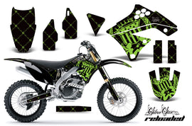 Dirt Bike Graphics Kit Decal Sticker Wrap For Kawasaki KX250F 2009-2012 RELOADED GREEN BLACK-atv motorcycle utv parts accessories gear helmets jackets gloves pantsAll Terrain Depot