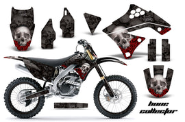 Graphics Kit Decal Sticker Wrap + # Plates For Kawasaki KX250F 2009-2012 BONES BLACK-atv motorcycle utv parts accessories gear helmets jackets gloves pantsAll Terrain Depot