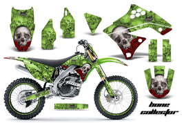 Graphics Kit Decal Sticker Wrap + # Plates For Kawasaki KX250F 2009-2012 BONES GREEN-atv motorcycle utv parts accessories gear helmets jackets gloves pantsAll Terrain Depot