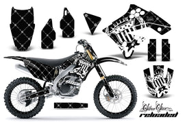 Graphics Kit Decal Sticker Wrap + # Plates For Kawasaki KX250F 2009-2012 RELOADED BLACK WHITE-atv motorcycle utv parts accessories gear helmets jackets gloves pantsAll Terrain Depot