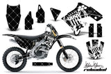 Graphics Kit Decal Sticker Wrap + # Plates For Kawasaki KX250F 2009-2012 RELOADED BLACK WHITE