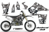 Dirt Bike Decal Graphics Kit Wrap For Kawasaki KX125 KX250 2003-2016 CHECKERED CHROME SILVER