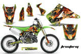 Dirt Bike Decal Graphics Kit Wrap For Kawasaki KX125 KX250 2003-2016 FIRESTORM GREEN