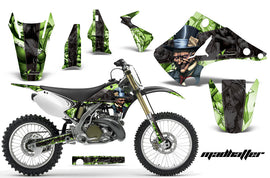Dirt Bike Decal Graphics Kit Wrap For Kawasaki KX125 KX250 2003-2016 HATTER BLACK GREEN-atv motorcycle utv parts accessories gear helmets jackets gloves pantsAll Terrain Depot