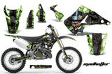 Dirt Bike Decal Graphics Kit Wrap For Kawasaki KX125 KX250 2003-2016 HATTER BLACK GREEN