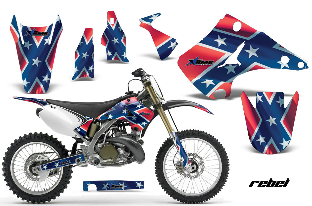 Dirt Bike Decal Graphics Kit Wrap For Kawasaki KX125 KX250 2003-2016 REBEL-atv motorcycle utv parts accessories gear helmets jackets gloves pantsAll Terrain Depot