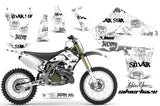 Dirt Bike Decal Graphics Kit Wrap For Kawasaki KX125 KX250 2003-2016 SSSH BLACK WHITE