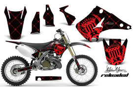Dirt Bike Decal Graphics Kit Wrap For Kawasaki KX125 KX250 2003-2016 RELOADED RED BLACK-atv motorcycle utv parts accessories gear helmets jackets gloves pantsAll Terrain Depot