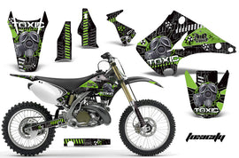 Dirt Bike Decal Graphics Kit Wrap For Kawasaki KX125 KX250 2003-2016 TOXIC GREEN BLACK-atv motorcycle utv parts accessories gear helmets jackets gloves pantsAll Terrain Depot