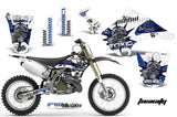 Dirt Bike Decal Graphics Kit Wrap For Kawasaki KX125 KX250 2003-2016 TOXIC BLUE WHITE