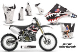 Dirt Bike Decal Graphics Kit Wrap For Kawasaki KX125 KX250 2003-2016 WARHAWK BLACK