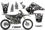 Graphics Kit Decal Sticker Wrap + # Plates For Kawasaki KX125 KX250 2003-2016 REAPER GREY