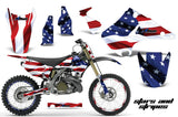 Graphics Kit Decal Sticker Wrap + # Plates For Kawasaki KX125 KX250 2003-2016 USA FLAG