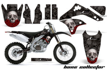 Load image into Gallery viewer, Dirt Bike Decal Graphic Kit Sticker Wrap For Kawasaki KXF450 2006-2008 BONES BLACK-atv motorcycle utv parts accessories gear helmets jackets gloves pantsAll Terrain Depot