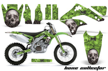 Load image into Gallery viewer, Dirt Bike Decal Graphic Kit Sticker Wrap For Kawasaki KXF450 2006-2008 BONES GREEN-atv motorcycle utv parts accessories gear helmets jackets gloves pantsAll Terrain Depot