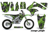 Dirt Bike Decal Graphic Kit Sticker Wrap For Kawasaki KXF450 2006-2008 CAMOPLATE GREEN