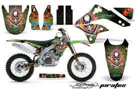 Dirt Bike Decal Graphic Kit Sticker Wrap For Kawasaki KXF450 2006-2008 EDHP GREEN-atv motorcycle utv parts accessories gear helmets jackets gloves pantsAll Terrain Depot
