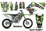 Dirt Bike Decal Graphic Kit Sticker Wrap For Kawasaki KXF450 2006-2008 HATTER SILVER GREEN
