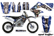 Load image into Gallery viewer, Dirt Bike Decal Graphic Kit Sticker Wrap For Kawasaki KXF450 2006-2008 HATTER SILVER BLUE-atv motorcycle utv parts accessories gear helmets jackets gloves pantsAll Terrain Depot