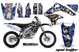 Dirt Bike Decal Graphic Kit Sticker Wrap For Kawasaki KXF450 2006-2008 HATTER SILVER BLUE