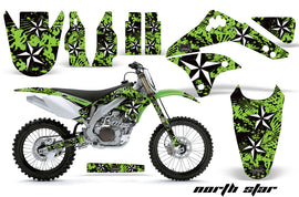 Dirt Bike Decal Graphic Kit Sticker Wrap For Kawasaki KXF450 2006-2008 NORTHSTAR GREEN-atv motorcycle utv parts accessories gear helmets jackets gloves pantsAll Terrain Depot
