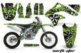 Dirt Bike Decal Graphic Kit Sticker Wrap For Kawasaki KXF450 2006-2008 NORTHSTAR GREEN